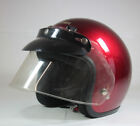 Cyber U-4 ABS Motorcycle Helmet Burgandy Cherry Red Metallic w/ Visor Size Small