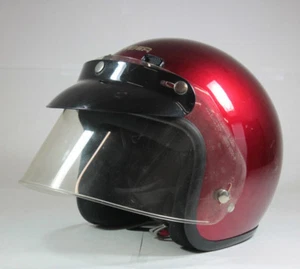 Cyber U-4 ABS Motorcycle Helmet Burgandy Cherry Red Metallic w/ Visor Size Small - Picture 1 of 9