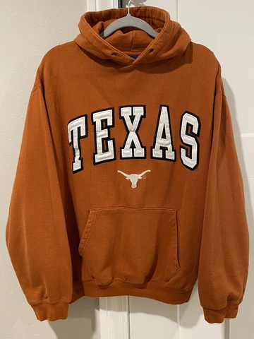 Vintage University of Texas Longhorns Old Varsity Brand Pullover Hoodie Adult XL Cover