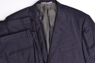 Hickey Freeman Legacy Loro Piana 150s Navy Stripe Suit 43 R Pants 38x29 - Image 1 of 4