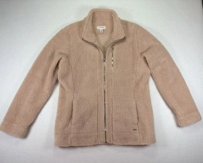 Sudadera Calvin Klein Cremallera Completa Para Mujer Talla Grande Lt. Chaqueta borrosa Sherpa rosa Foto 1 de 4