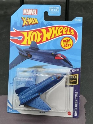 Hot Wheels Marvel X-men X-jet.New condition diecast blue in color. - Image 1 of 2
