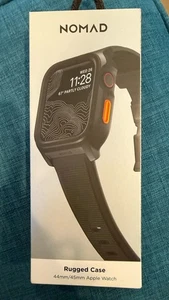 Nomad Rugged Case Apple Watch Armband 44mm/45mm Schwarz Stahl Schwarz Fkm - Bild 1 von 4