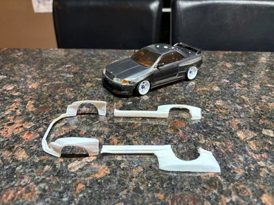 3D Printed Mini-Z R32 Skyline GT-R Widebody kit 1/28 Drift Body - Image 1 of 4