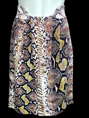 Falda lápiz Just Cavalli estampado de piel de serpiente y punto de látigo elástica hasta la rodilla S Foto 1 de 4