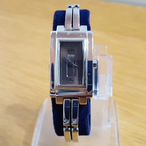 Damen Petite Hugo Boss Stahl Armband Rechteck Klassisch Cocktail Dress Uhr - Bild 1 von 10