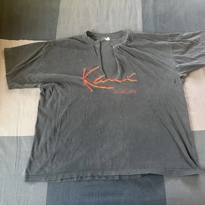 Vintage 90s Karl Kani Jeans T shirt Adult Size XL Short Sleeve Red Hip Hop USA - Picture 1 of 8