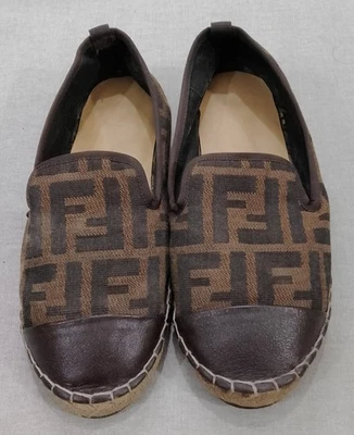 Fendi Vintage Style FF Pattern Espadrille EU Size 37 - Image 1 of 4