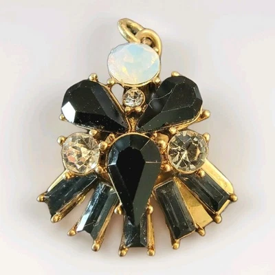 J. Colgante Ángel Crew Cristal Facetado Tono Oro Negro? Sin cadena Foto 1 de 4