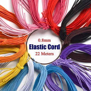 0.8mm Round Colorful Stretch Cord Beading Elastic String Super-Fine Tag Thread - Picture 1 of 29