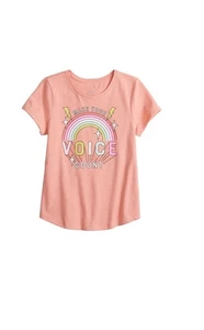 SO Girls Orange Make Your Voice Count Rainbow Tee T-shirt Size Small - Picture 1 of 1
