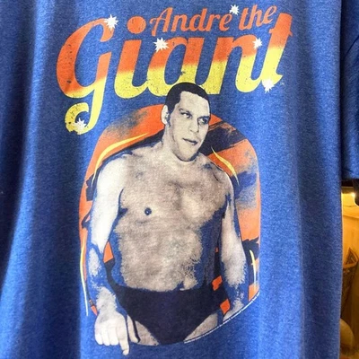 Camiseta Andre the Giant Años 90 Azul Lucha Profesional De Colección L Usada Foto 1 de 4
