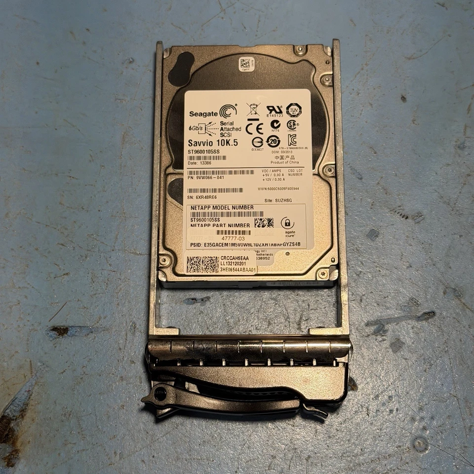NETAPP UNUSED 47777-03 ST9600105SS 600GB 10k RPM SAS - Image 1 of 1