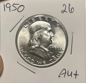 1950 Franklin Half Dollar Coin  - Picture 1 of 2