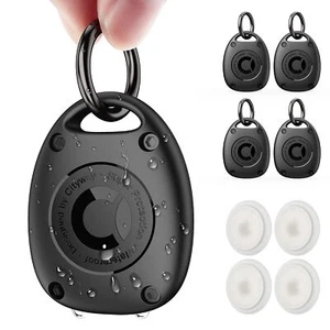 4 Pack AirTag Keychain Holder Case | IPX8 Waterproof Ultra-Compact | Portable... - Picture 1 of 6