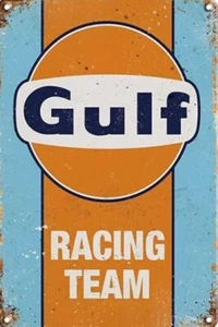 Blechschild im Vintage Look, Gulf Racing Team - Bild 1 von 4