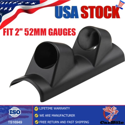 2" 52mm Universal Car Pillar Dual  Hole Triple Gauge Meter Mount Holder Pod New - Image 1 of 4