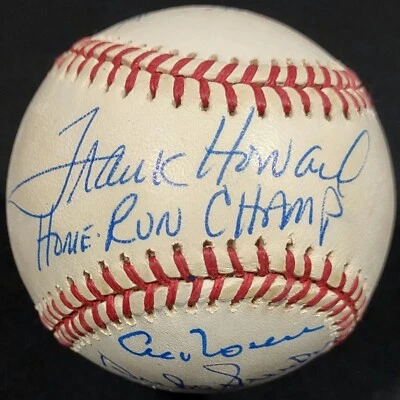 Duke Snider Frank Howard Home Run Champs Signed Inscribed Baseball JSA AH LOA - Image 1 of 4