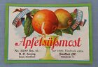 Old Bottle Musteretikett Label To 1920 Apfels&#252;&#223;most Fruit Juice