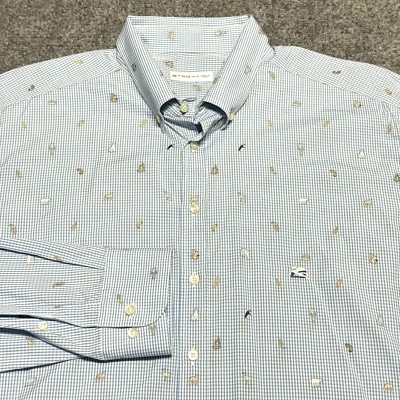 ETRO Dress Shirt Mens 47 Blue Animal All Over PrintItaly Long Sleeve Button Down - Image 1 of 4