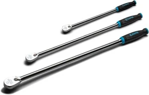 Capri Tools 90-Tooth Extra Long Ratchet Set, Soft Grip, 3-Piece - Picture 1 of 7