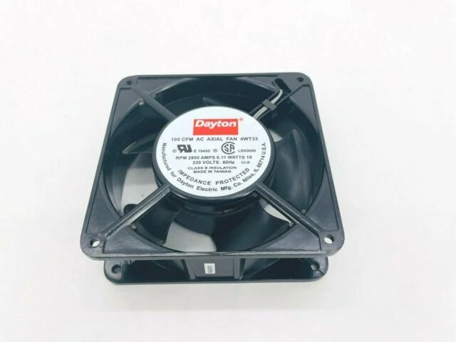 Dayton 4WT33 230V AC Axial Fan - Black