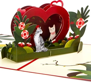Cat Pop up Card for All Occasion, Anniversary Card, Birthday, Valentines Day Car - Picture 1 of 5