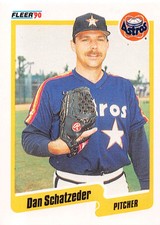Dan Schatzeder 1990 Fleer 236  Houston Astros  Baseball Card