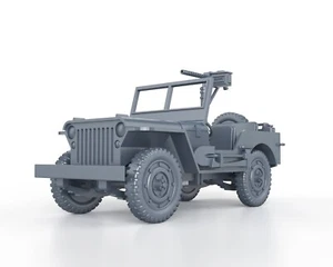 US WWII - JEEP WILLYS (30.cal) - 1/56 1/72 1/87 1/100 3D PRINTED - Bild 1 von 5