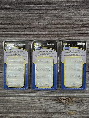 7 WATT 12v  LOW VOLTAGE T5 WEDGE BULBS MALIBU-INTERMATIC REPLACEMENTS (12) Bulbs - Image 1 of 3