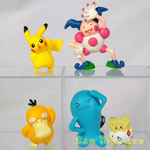 Pokemon Narande Taisou Mascot - 5PC Set Pikachu Mr Mime Psyduck Wobbuffet Togepi Cover