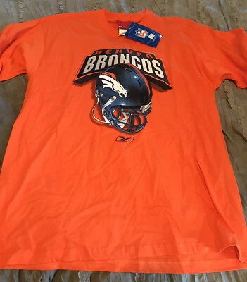 DENVER BRONCOS Fútbol REEBOK Naranja DE COLECCIÓN Camisa Grande NFL Envío Gratis NUEVO Foto 1 de 2