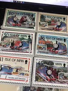 ISLE OF MAN Postcards 1995 THOMAS TANK THE ENGINE +set 6 used stamps - Picture 1 of 9