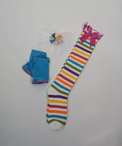 Candy-licious Candygirl Candyland Costume Cosplay Dress up Gloves Socks Bow - Picture 1 of 4