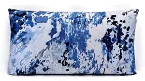 Abstract Azure P/Kaufmann Decorative Throw Pillow Cover 12x20 or 14x24 Lumbar - Picture 1 of 8