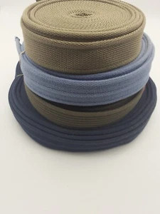 35mm Cotton CANVAS Reinforced Heavy Strap Webbing bag Belt -1 Yard-Nul - Picture 1 of 5