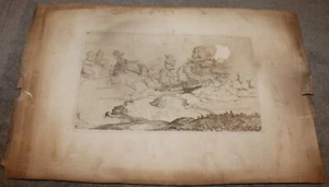 ANTIQUE ETCHING 18C CABINET DU ROY C. SCULPT UNKNOWN ARTIST - Picture 1 of 7