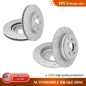 Front & Rear Disc Drilled Brake Rotors for 2009 - 2015 Honda Pilot Acura MDX ZDX - Picture 1 of 6