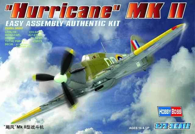 HOBBYBOSS HB80215 HAWKER HURRICANE MK II SCALA 1:72 - Immagine 1 di 1
