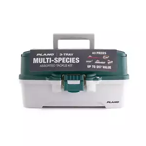 Plano 3-Tray Tackle Box with Freshwater Bait Kit - Picture 1 of 7