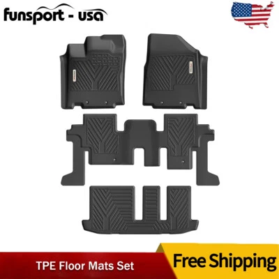 Car Floor Mats for 2014- 2020 Nissan Pathfinder Infiniti QX60 All Weather Liner Foto 1 de 4
