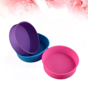 Round Cake Pan Small Baking Set Silicone Mold Non-stick Bakeware - Picture 1 of 12