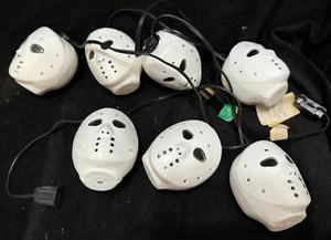 Máscara de hockey Jason cadena luces de colección 1989 Halloween villano película monstruo exhibición - Imagen 1 de 9