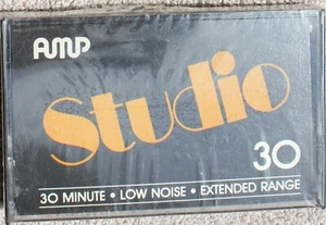 2 New Sealed AMP Studio 30 Audio Cassette Blank Tapes - Picture 1 of 3