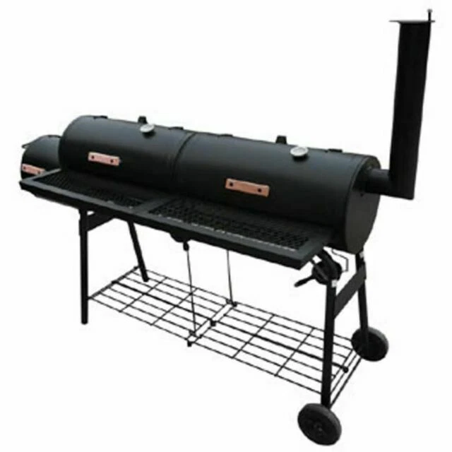 vidaXL Nevada XL Barbecue con Affumicatore 173 x 141 cm -  Nero (40254)