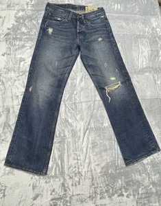 Hollister California Jeans Mens 28Wx30L Blue Button Fly Hermosa Dark Wash Denim - Picture 1 of 16