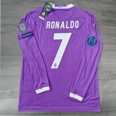 ADIDAS Real Madrid 2016-17 Away LS Shirt RONALDO NO.7 - CHAMPIONS LEAGUE FINAL EDITION