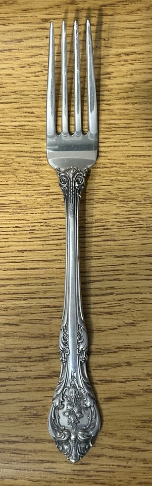 Tenedor de cena Gorham KING Edward de plata esterlina tamaño lugar 7 1/2" sin monograma Foto 1 de 3