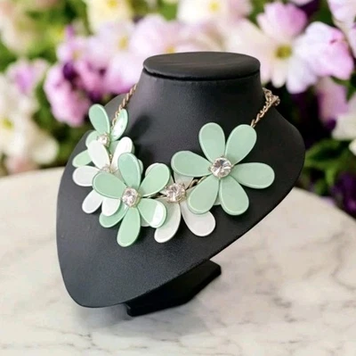 KETTE Modekette Collier goldfarben/Grün Vintage Opulent Edel Modeschmuck  - Bild 1 von 4