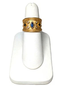 14K Gold, Diamond & Sapphire Ring, Size 5 - Picture 1 of 7